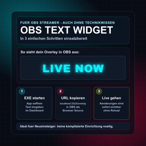 OBS-Text-Widget - StreamerTool for OBS